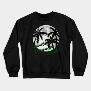 Beautiful Summer Night Full Moon Crewneck Sweatshirt